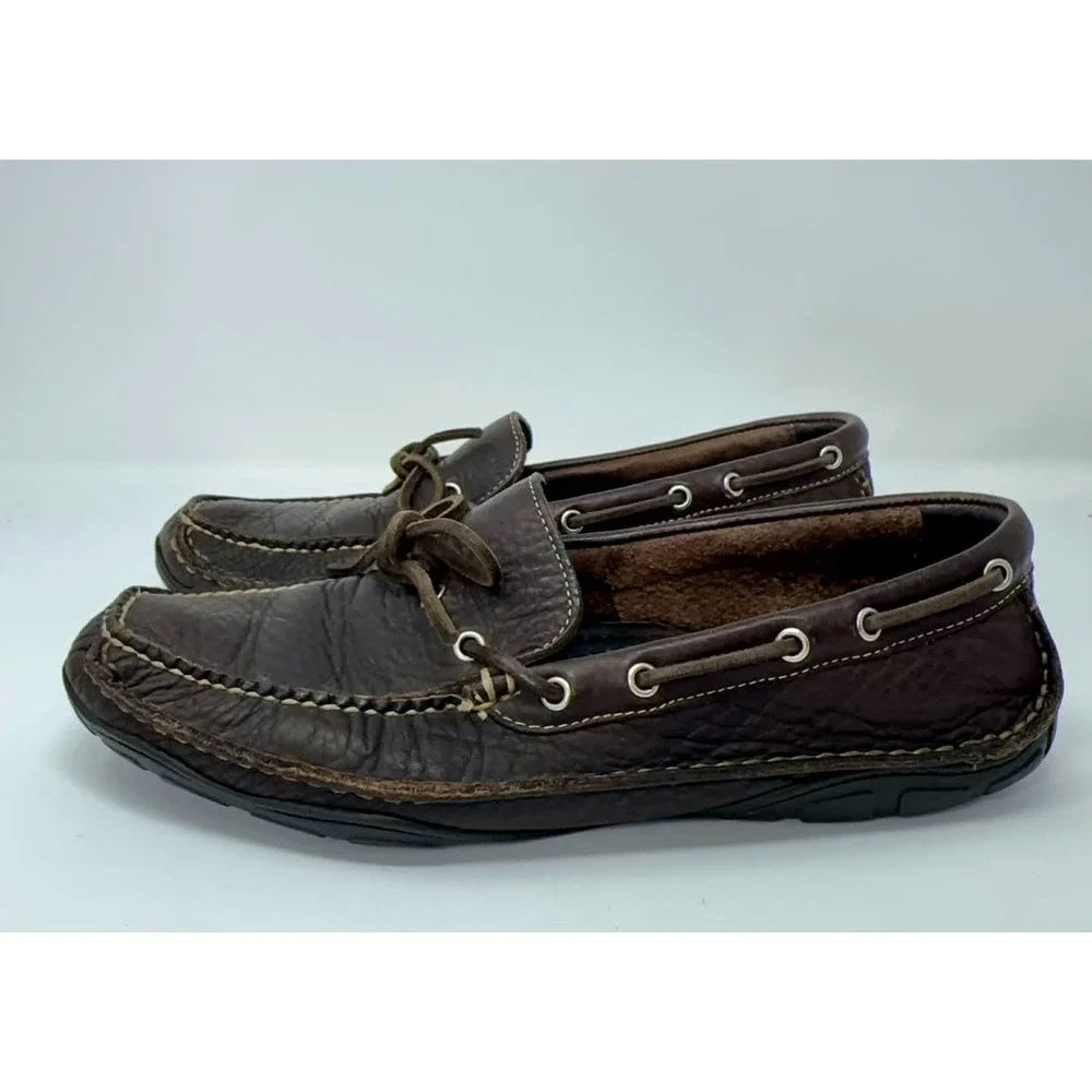 LL Bean‎ Handsewn Moccasins Men's Sz 9 Camp Moc Boat Shoe Leather Loafers Brown